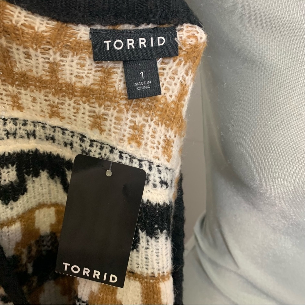 Torrid vegan cashmere leopard sweater 1X - Picture 3 of 12